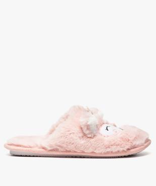 Chaussons femme forme mules en peluche motif animal vue1 - GEMO(HOMWR FEM) - GEMO