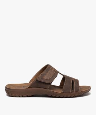 Mules homme casual dessus suédine à scratch  vue1 - GEMO (CASUAL) - GEMO