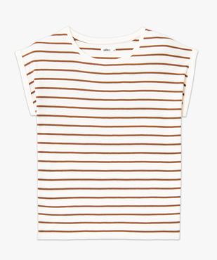 Tee-shirt rayé à manches ultra courtes femme vue5 - GEMO 4G FEMME - GEMO