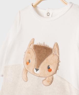 Pyjama en velours motif hérisson bébé vue2 - GEMO 4G BEBE - GEMO