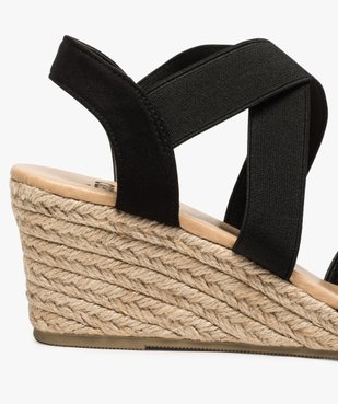 Sandales femme unies à talon compensé et brides élastiques vue7 - VALENTINA BALDA - GEMO