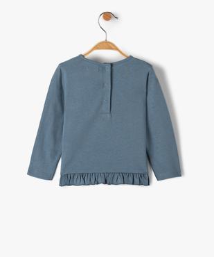 Tee-shirt bébé fille avec inscription en relief sur l’avant vue3 - GEMO(BEBE DEBT) - GEMO