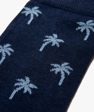 Chaussettes hautes à motif palmiers homme (lot de 2) vue3 - GEMO(HOMWR HOM) - GEMO