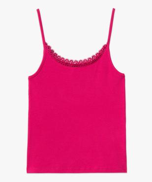 Débardeur femme à fines bretelles et col dentelle vue4 - GEMO(FEMME PAP) - GEMO