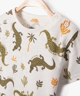 Tee-shirt à manches courtes à motifs crocodiles bébé garçon vue2 - GEMO(BEBE DEBT) - GEMO