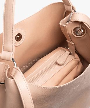 Sac femme forme seau avec perforations et motifs vernis vue3 - GEMO (ACCESS) - GEMO