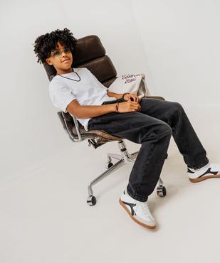 Jean loose avec ceinture ajustable garçon vue4 - GEMO (JUNIOR) - GEMO