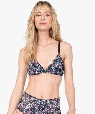 Soutien-gorge forme triangle à motifs fleuris – LuluCastagnette vue1 - LULUCASTAGNETTE - GEMO