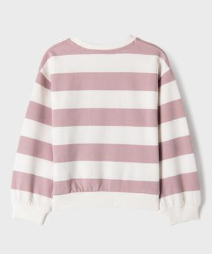 Sweat rayé avec motif Stitch fille - Disney vue4 - LILO & STITCH - GEMO