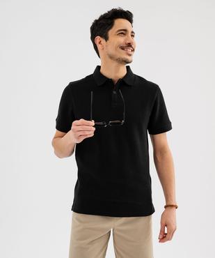 Polo manches courtes en maille nid d'abeille homme vue1 - GEMO (HOMME) - GEMO