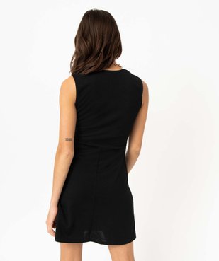 Robe empire courte sans manches unie femme vue3 - GEMO(FEMME PAP) - GEMO