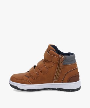 Baskets garçon mid-cut à scratchs et zip – Alma Planète vue3 - ALMA PLANETE - GEMO