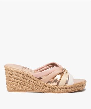 Mules femme à talon compensé et à brides fantaisie vue1 - GEMO(URBAIN) - GEMO