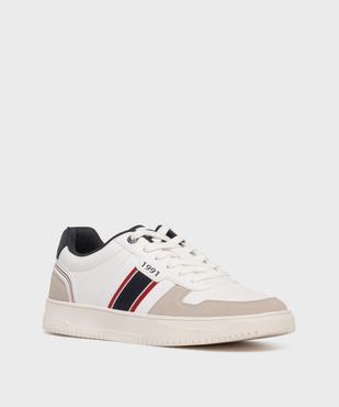 Baskets basses avec empiècements colorés homme - Urban Steps vue2 - URBAN STEPS - GEMO