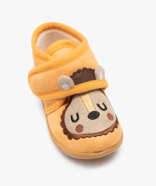 Chaussons bébé garçon bottillons en velours lion vue5 - GEMO 4G BEBE - GEMO