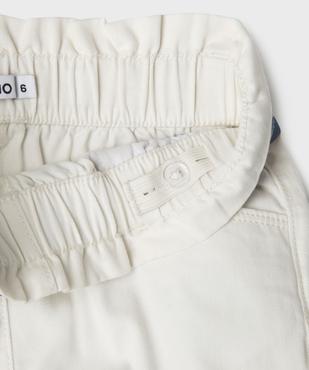 Short en coton taille haute avec ceinture à nouer fille vue6 - GEMO (ENFANT) - GEMO