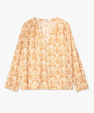 Blouse femme à manches longues à motifs fleuris et rayures pailletées vue4 - GEMO(FEMME PAP) - GEMO