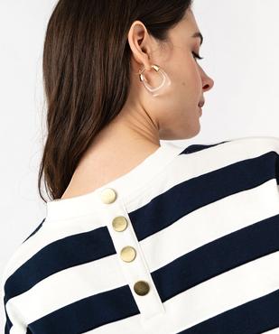 Sweat à rayures femme vue6 - GEMO(FEMME PAP) - GEMO