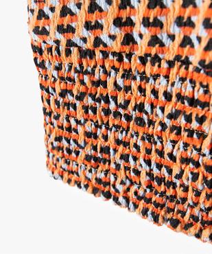 Blouse fille imprimée avec finitions smockées vue3 - GEMO (JUNIOR) - GEMO
