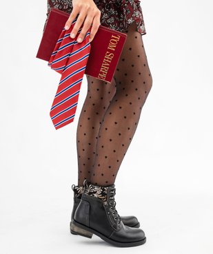 Boots femme à lacets avec col fantaisie et zip  vue1 - EMILIA ROSA - GEMO