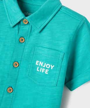 Chemise en jersey de coton bébé garçon vue2 - GEMO(BEBE DEBT) - GEMO