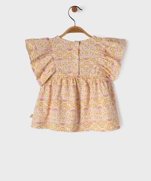 Tee-shirt manches courtes imprimé à volants bébé fille - LuluCastagnette vue4 - LULU CASTAGNETTE GEMO FOR GOOD - GEMO
