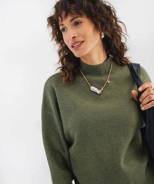 Pull à col montant coupe loose femme vue2 - GEMO 4G FEMME - GEMO