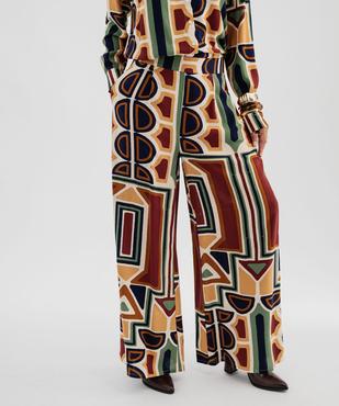 Pantalon fluide imprimé femme vue1 - GEMO(FEMME PAP) - GEMO