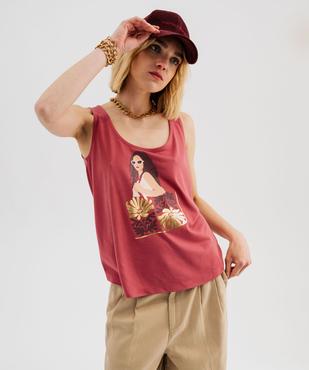 Débardeur à col rond avec motif positif femme vue1 - GEMO 4G FEMME - GEMO