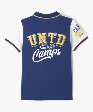 Polo à manches courtes bicolore garçon - Camps United vue3 - CAMPS - GEMO