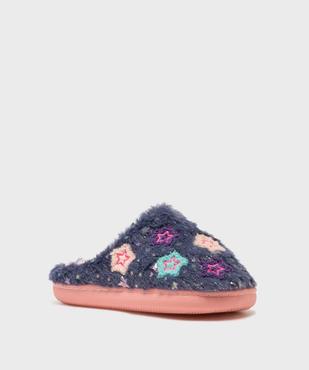 Chaussons mules fourrés à motifs étoiles et paillettes fille - Catimini vue2 - CATIMINI - GEMO