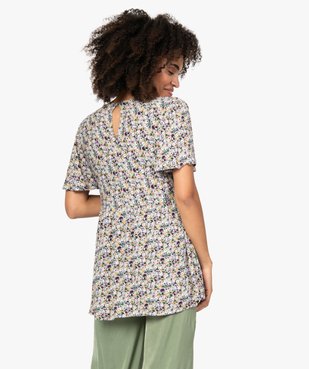 Blouse de grossesse à smocks et fleurs vue3 - GEMO (MATER) - GEMO