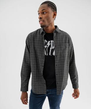 Chemise à carreaux en flanelle de coton homme vue1 - GEMO 4G HOMME - GEMO