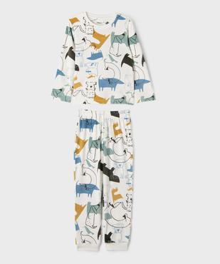 Pyjama en velours extensible à motifs chiens garçon vue1 - GEMO (ENFANT) - GEMO
