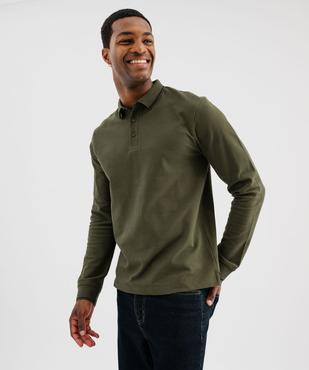 Polo à manches longues en maille fantaisie homme vue2 - GEMO 4G HOMME - GEMO