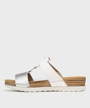 Sandales mules confort avec semelle compensée femme vue3 - G'FLEX - GEMO