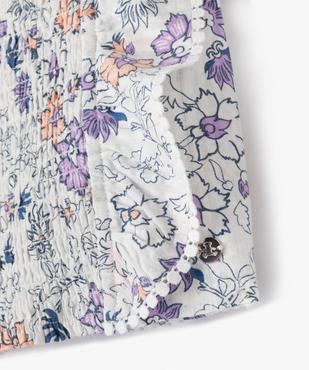 Blouse sans manches à motifs fleuris fille - LuluCastagnette vue3 - LULUCASTAGNETTE - GEMO