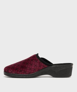 Chaussons mules confort dessus velours femme vue3 - G'FLEX - GEMO