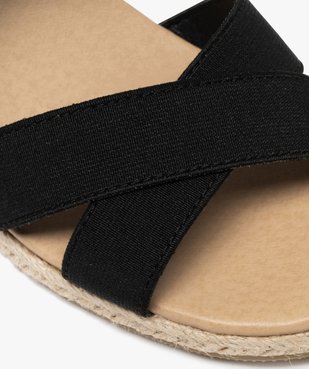 Sandales femme unies à talon compensé et brides élastiques vue11 - VALENTINA BALDA - GEMO