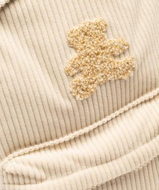 Sac à dos en velours côtelé fille - LuluCastagnette vue3 - LULUCASTAGNETTE - GEMO