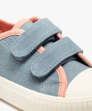 Baskets basses en toile denim et à scratch fille vue7 - LOVELY WINGS GEMO FOR GOOD - GEMO