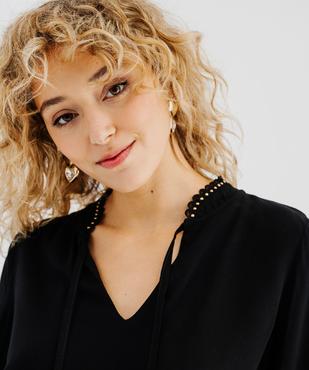 Blouse fluide avec clous métallique sur le col femme vue2 - GEMO(FEMME PAP) - GEMO