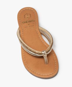 Tongs femme à talon plat et brides strass vue5 - GEMO (CASUAL) - GEMO