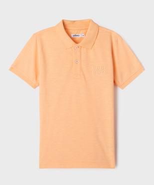 Polo à manches courtes en coton flammé garçon vue1 - GEMO (ENFANT) - GEMO