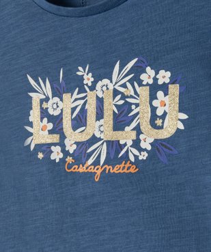 Tee-shirt bébé fille avec manches brodées - LuluCastagnette vue2 - LULUCASTAGNETTE - GEMO