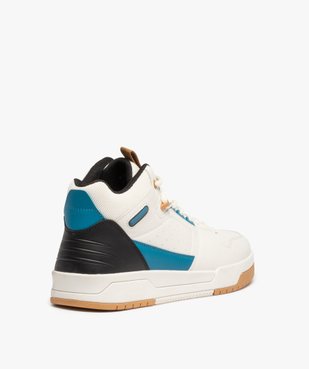 Baskets homme colorées semi-montantes à lacets vue5 - GEMO 4G HOMME - GEMO