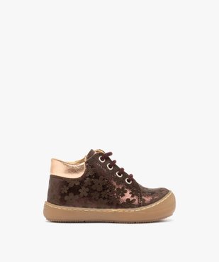 Chaussures premiers pas bébé fille en cuir scintillant - NA! vue1 - NA! - GEMO