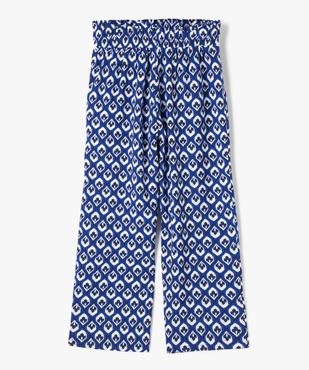 Pantalon fluide imprimé en viscose fille vue4 - GEMO 4G FILLE - GEMO