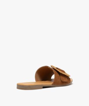 Mules en cuir à talon plat et boucle fantaisie femme - Tanéo vue5 - TANEO - GEMO