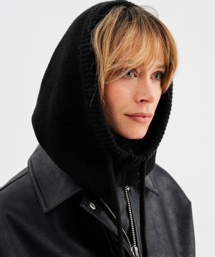 Bonnet capuche en maille femme vue2 - GEMO (ACCESS) - GEMO
